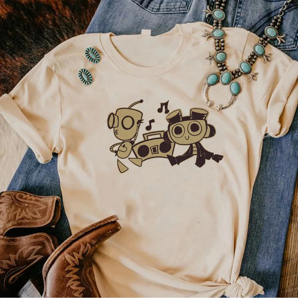 Футболки Invader Zim женский летний дизайнерский топ из аниме женская одежда