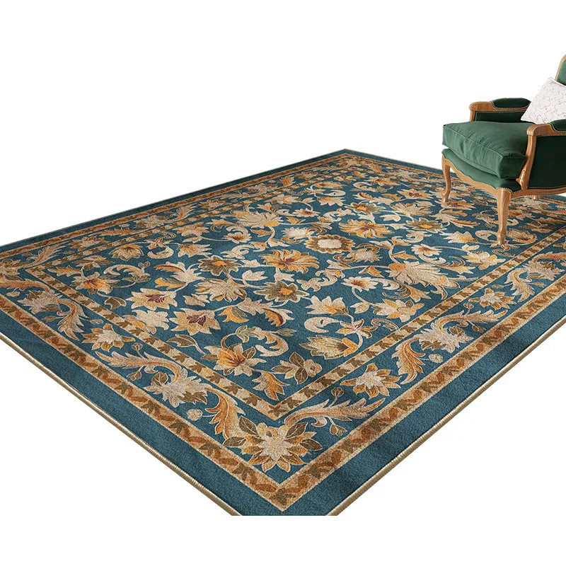 

American-Style Living Room Retro Boho Carpet High-End Sofa Ethnic Style High-End Coffee Table Rugs Bedroom Large Floor Mat Tapis
