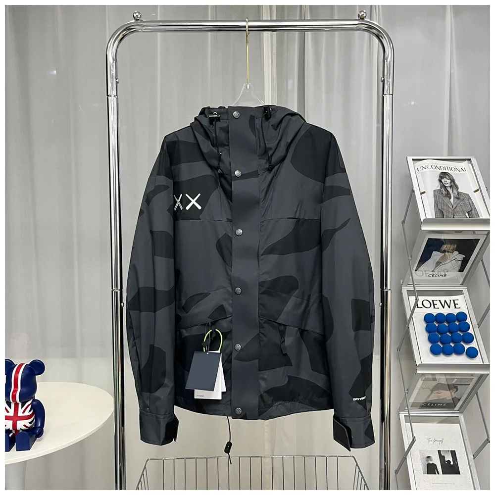 

2023 Summer High-End Men’S 1:1 TF X KAS FACE Collaboration Unisex Camouflage Hooded Assault Jacket