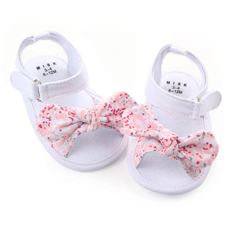 

Hildren Baby Crib Shoes Non-Slip Bowknot Toddlers Newborn Infantil Sandals Kids Girls Flat Footwear