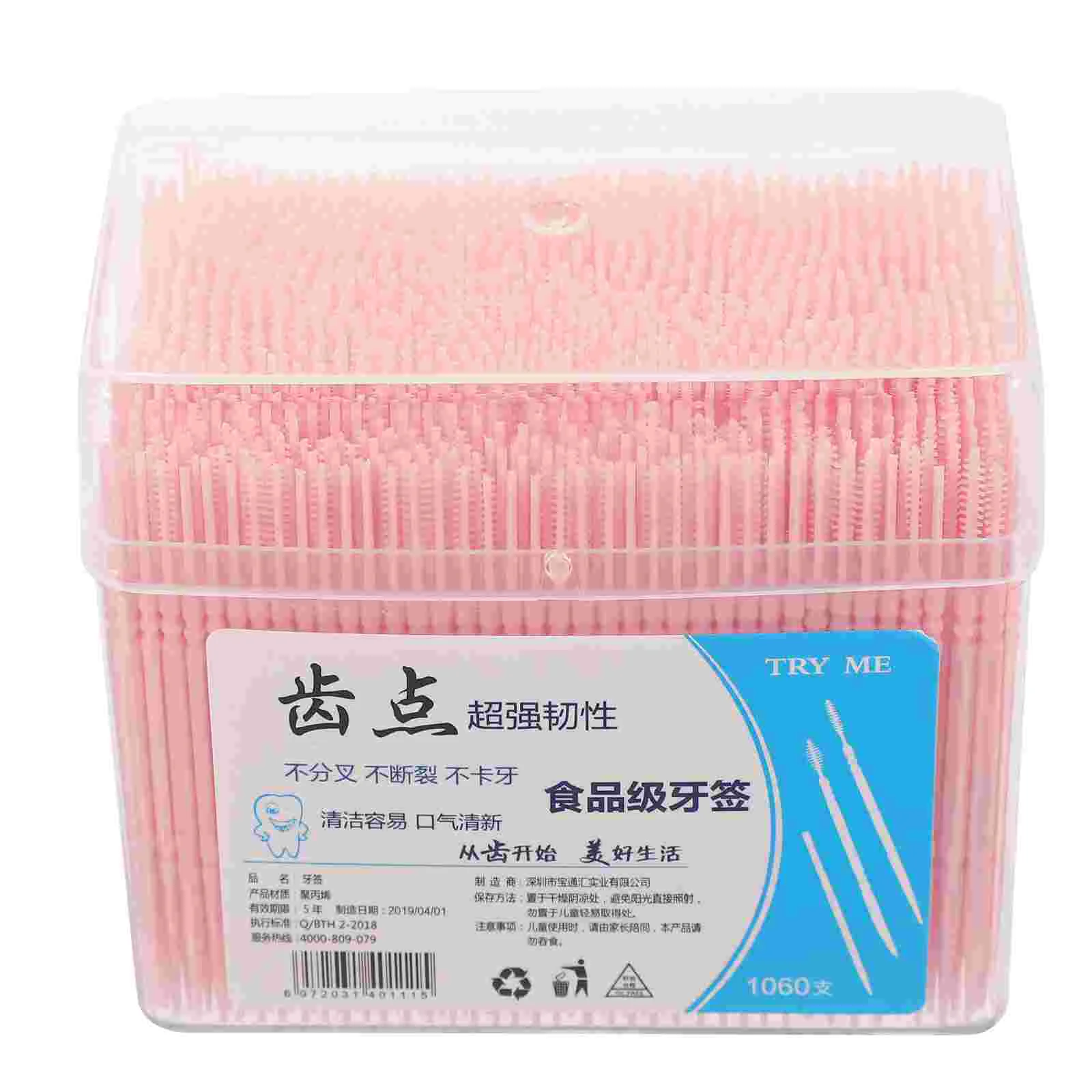 

1060 Pcs Toothpick Cleaners Disposable Kids Plastic Toothbrushes Cleaning Stick