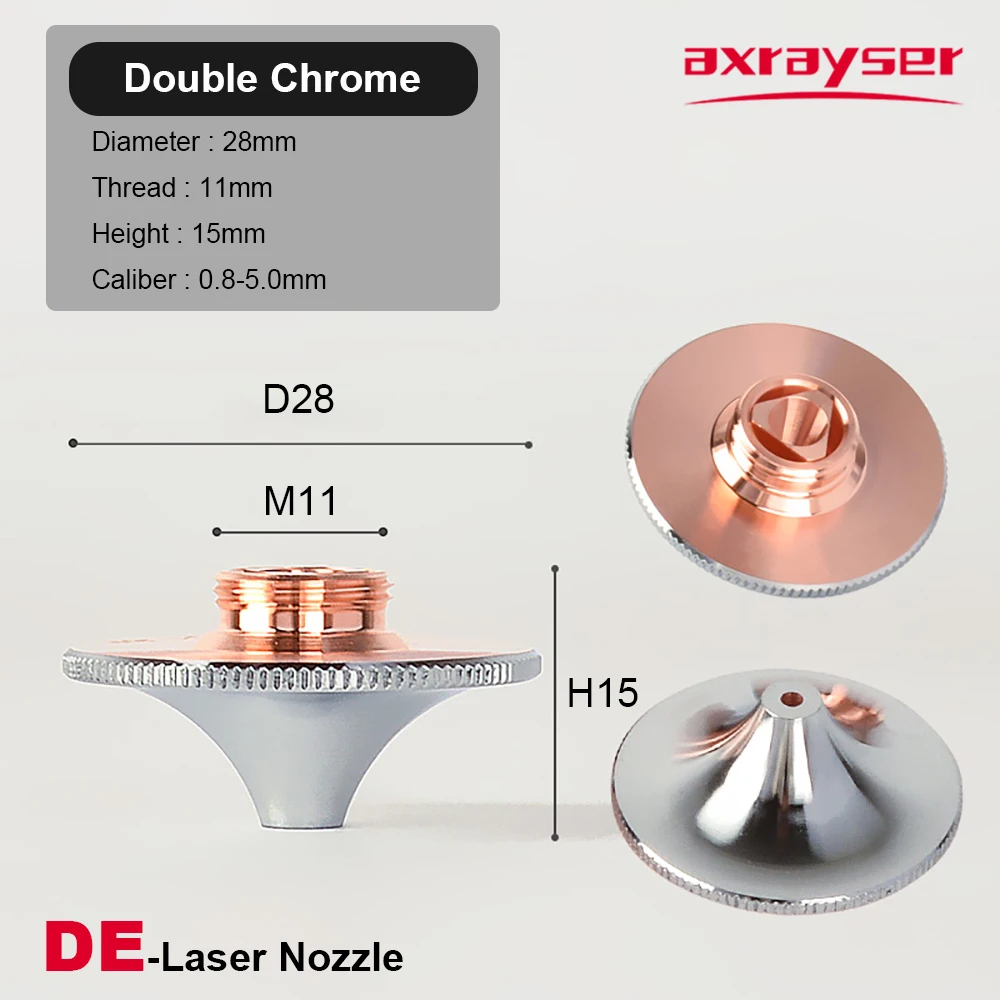 

Лазерные форсунки ST SP DX DE D28 M11 H15 Высокоскоростные одиночные двойные хромированные лазерные режущие форсунки для Raytools Precitec Лазерная головка