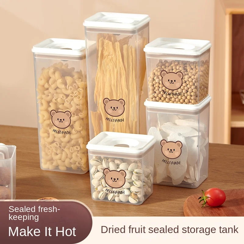 

Kitchen Transparent Sealed Storage Tank Food Grade Refrigerator Frozen Preservation Box Five Grains, Spices Storage Box