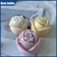 3d rose flower candle mold for candle making silicone mold clay resin gypsum mould handmade party favors