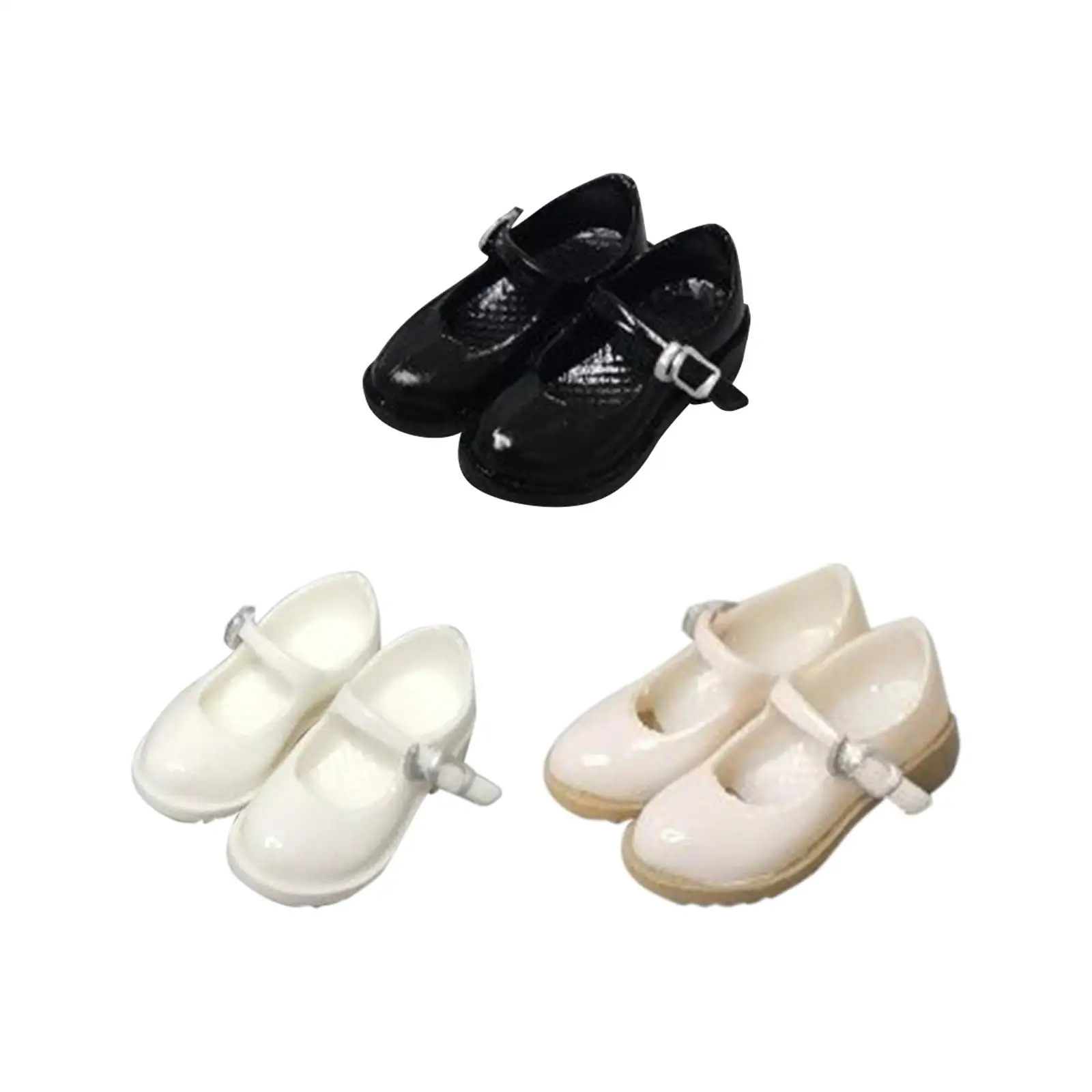 

Fashion 1/12 Scale Female Dolls Leather Shoes, Female Figure Leather Shoes, Costume Accessories