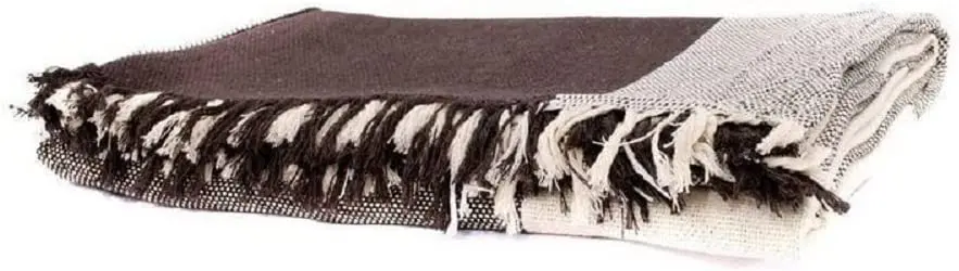 

100% Brown Cotton Couple Blanket with Beige Soft Adult Bed Cover Winter Warm Stitch Fluffy Bed Linen Bedspread for Sofa Bedroom