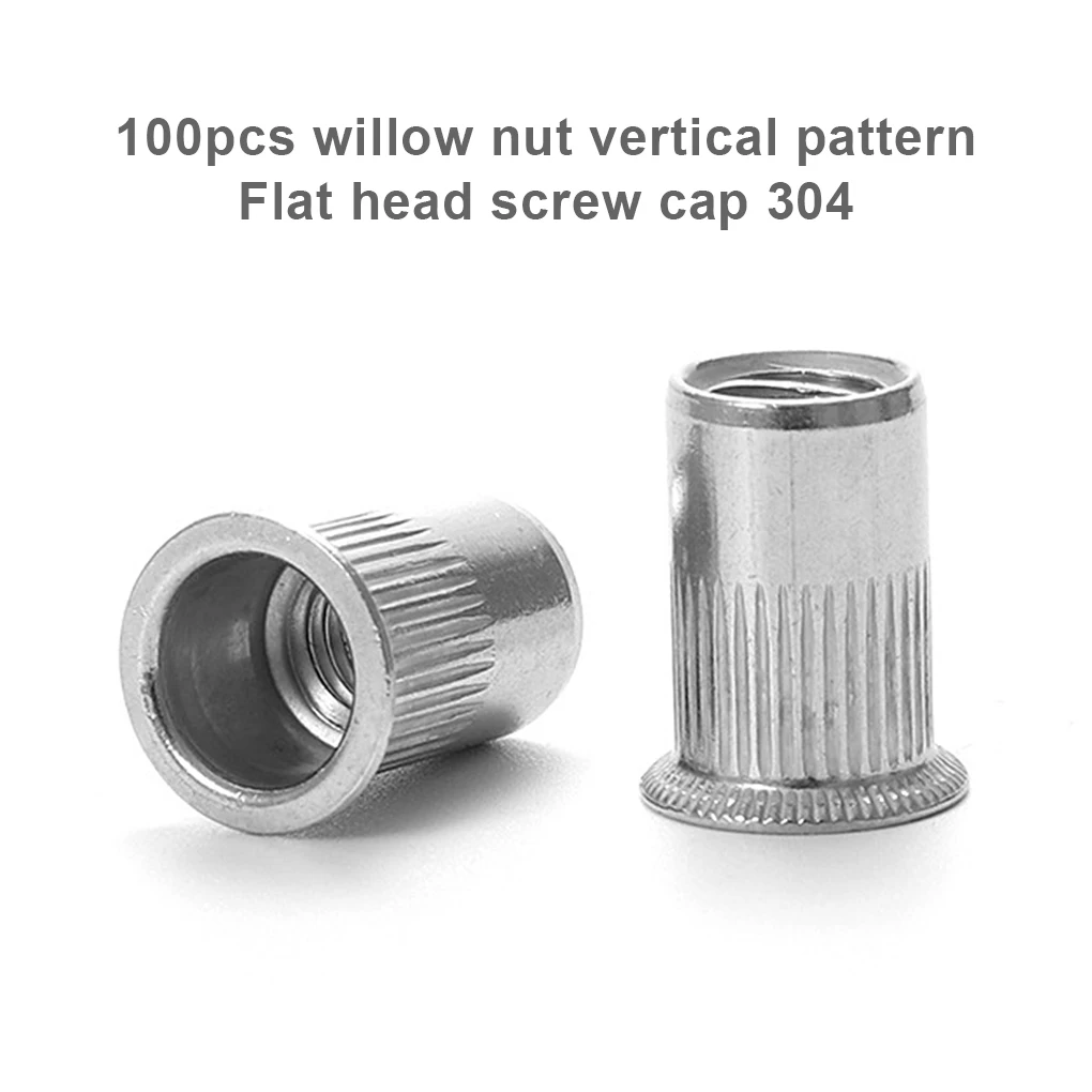

100 Pieces Set Rivet Nut Woodworking Nutserts Insertion Nuts Spare Parts