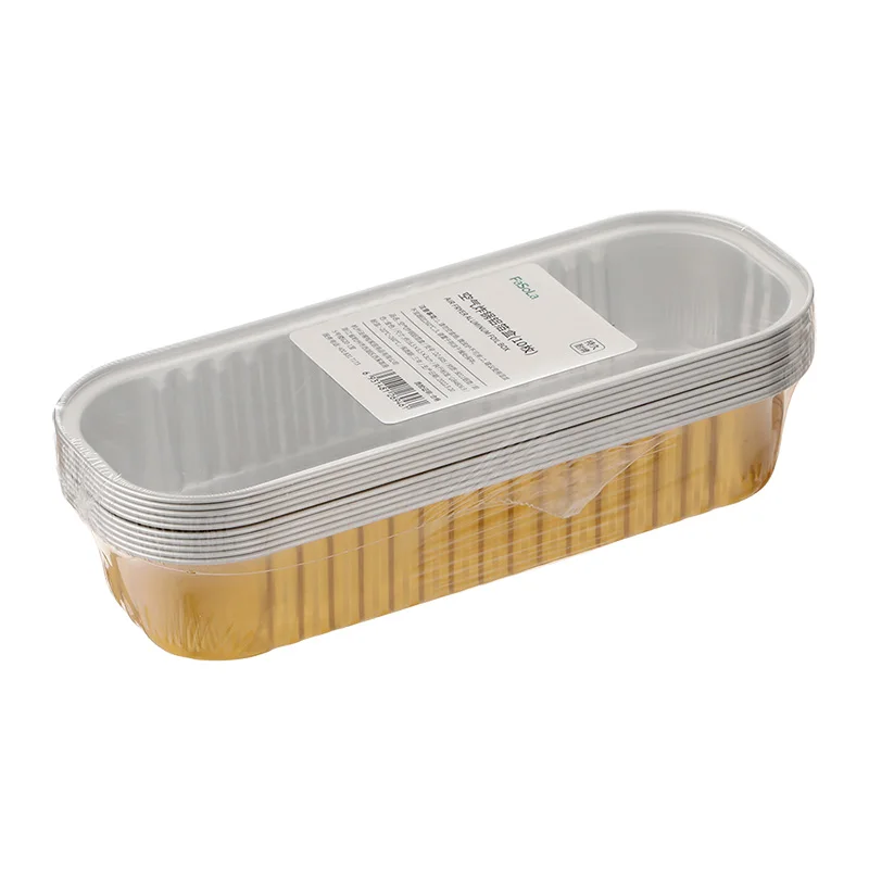 

20pcs Air Fryer Aluminum Foil Boxes The Grease Antifouling Resistant 250℃ Anti-sticking Reusable Aluminum Foil Boxes