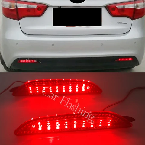 Автомобильный задний бампер отражатель лампа для Kia Rio K2 седан 2011 2012 2013 2014 стоп-сигнал задний Предупреждение фонарь