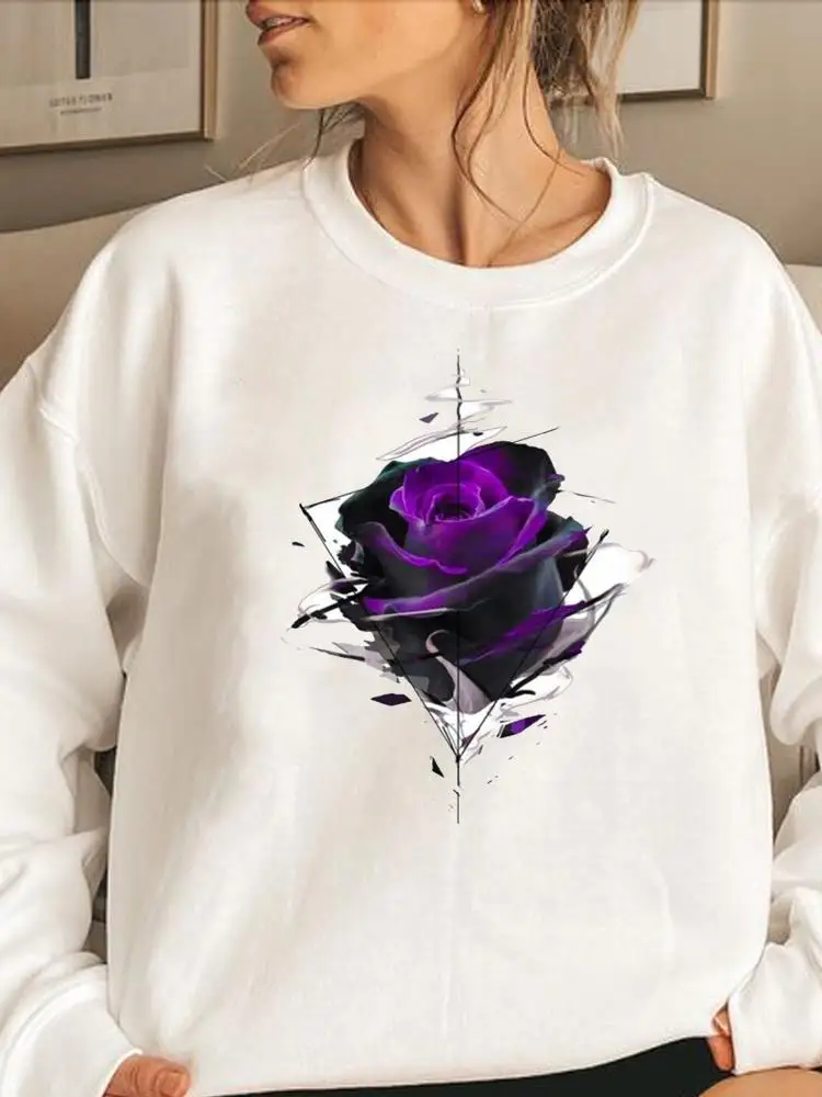 

Watercolor Flower Sweet Clothing Woman Fashion Hoodies Print Graphic Sweatshirts Spring Autumn Female Women Casual Pullovers