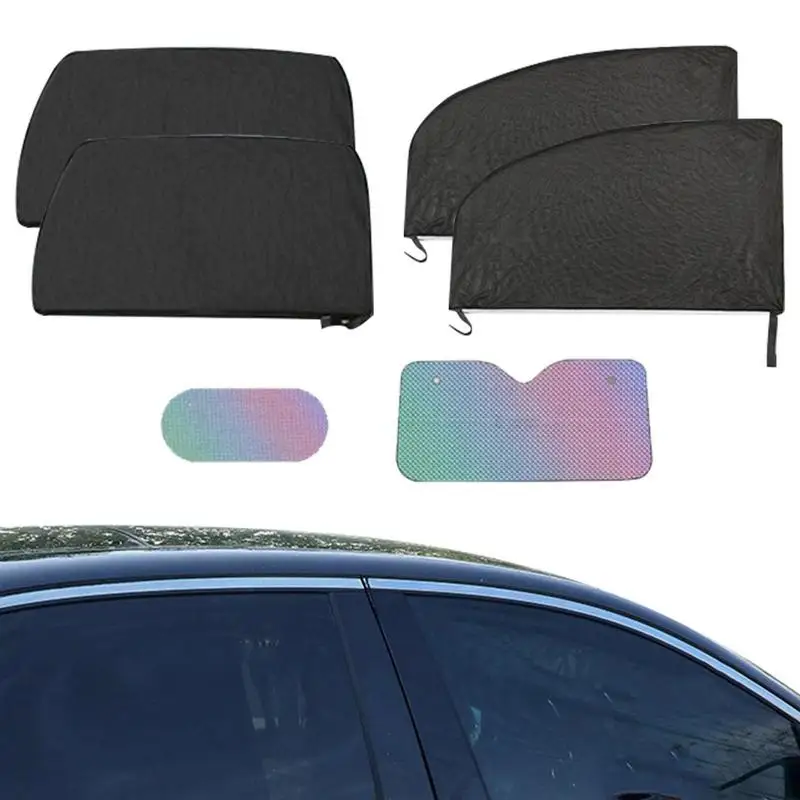 

Car Window Sun Visors Auto Mesh Fabric 6 PCS Side Window Cover Automobile Side Window Sunshades For Privacy And UV Protection