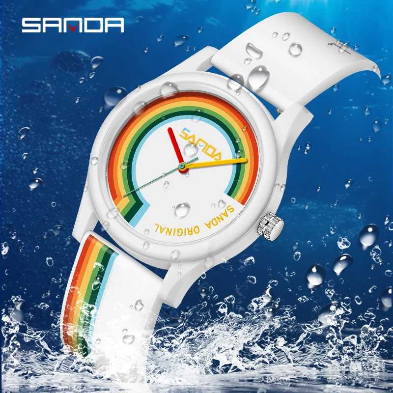 SANDA New Fashion Men's Quartz Watches Simple Casual Style Man Waterproof Wrist Watch For Men Women Boy Clock relogio masculino
