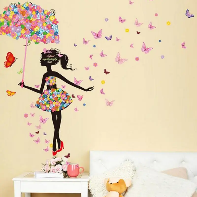 

Environmentally Friendly Art Decal Removable Fairy Wall Sticker Decoration Waterproof Girl Room Paster Wall Decoration