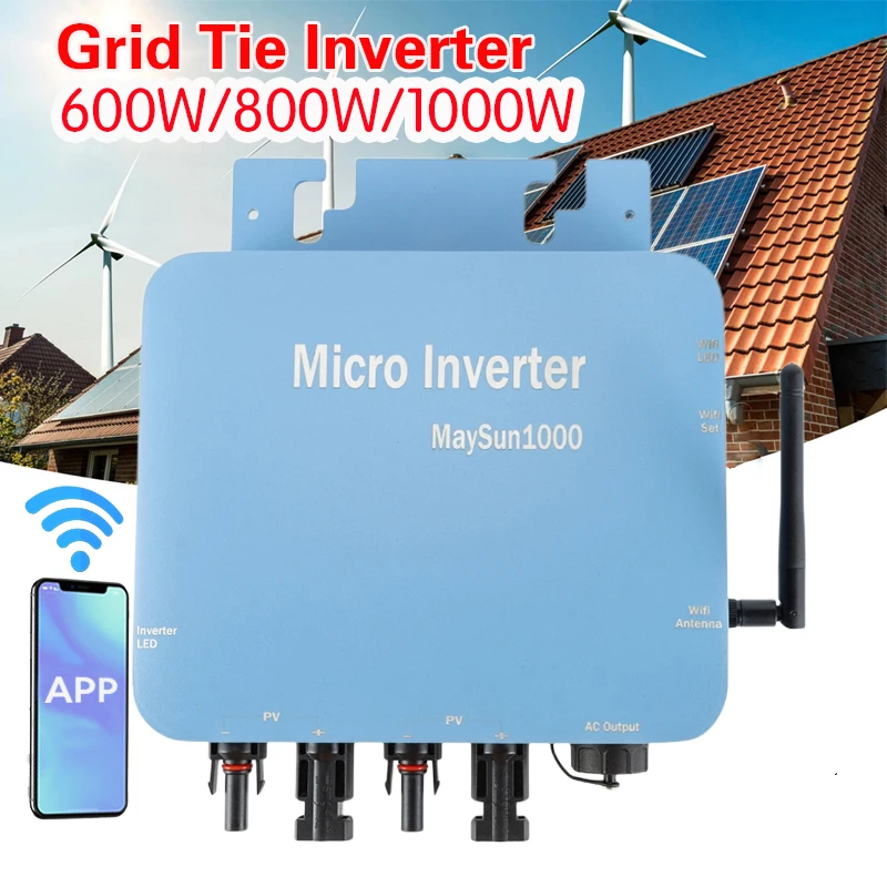 

Grid Tie Inverter 600W800W 1000W Micro Inverter Waterproof Solar Power Photovoltaic Power Generation System Generating Equipment