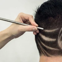 mens steel hair scissors hairdresser barber beard shaver hair trimmer eyebrow carve pen men hair styling accessorries and tools