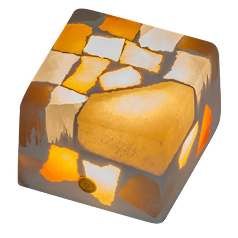 

Translucent Gypsum Ore Night Light Bedroom Touch Dimming Sleep Desk Lamp, Style: Sugar-Cube Decorative Lights Tricolor