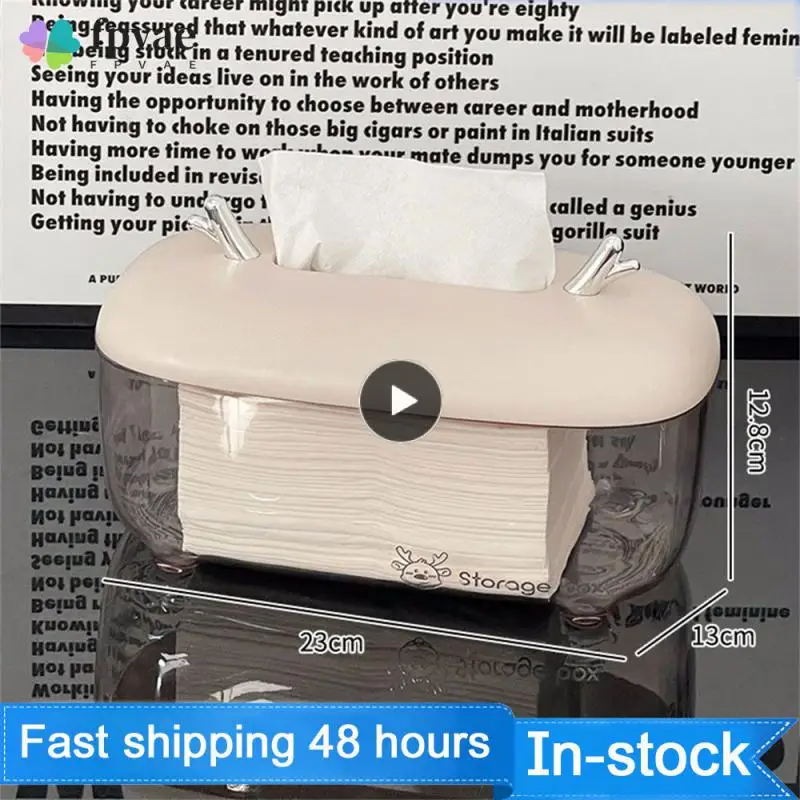 

Storage Tool Decorative Box Detachable Transparent Paper Box Pink Safety Material Storage Box Household Products Tissue Box