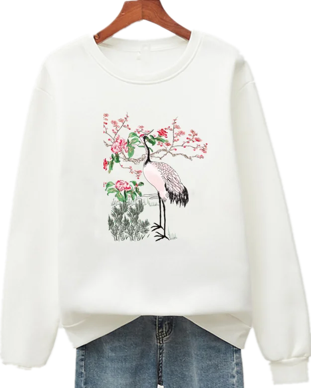 

McQueen Hoodies & Sweatshirts Unisex Printed Long Sleeve Crew Neck Pullover Casual Sweatshirts