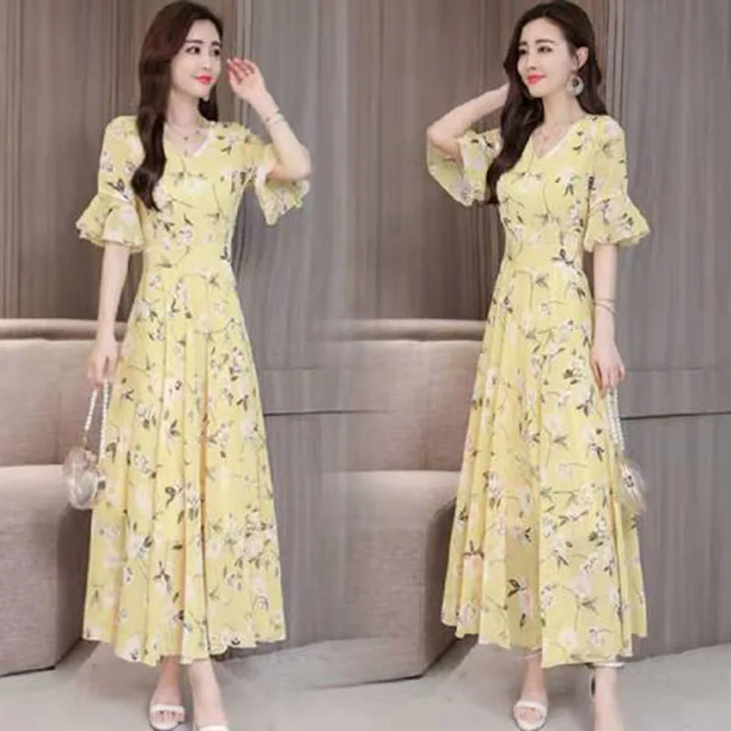 2025 Новая корейская версия утягивающее платье с изумрудным цветком и