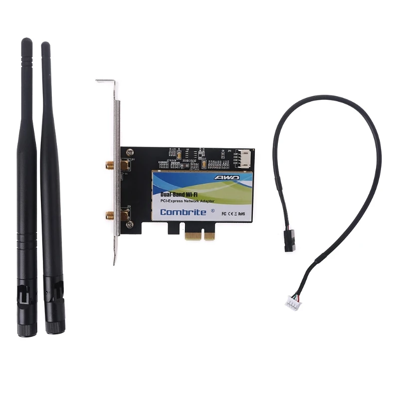 

PCIE WiFi Card Adapter Bluetooth-compatible Dual Band Wireless Network Card Repetidor Adaptador for PC Desktop Dropship