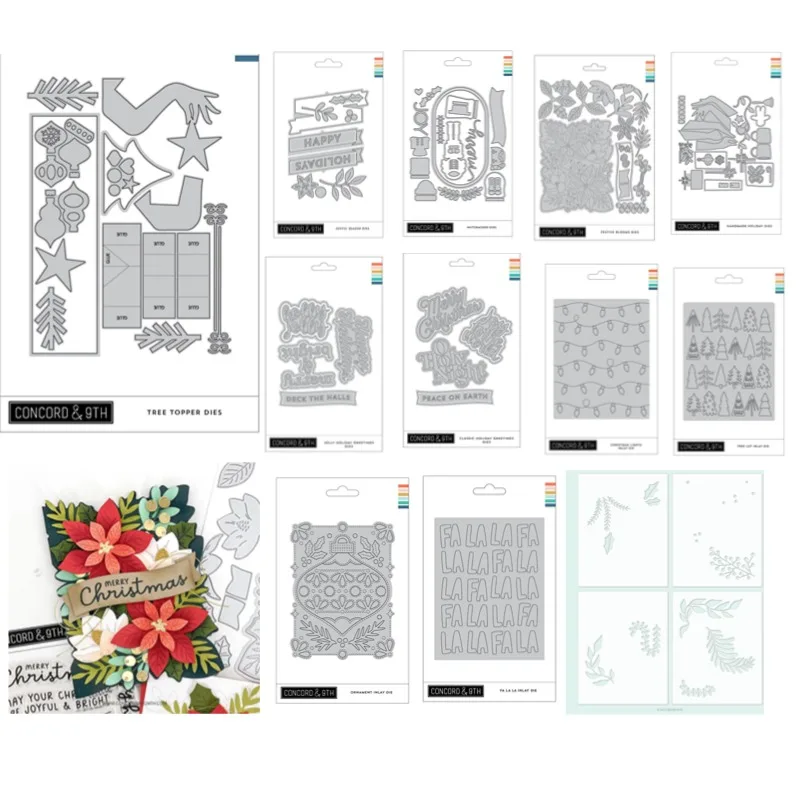 Jolly Рождественские огни инкрустация праздничный Цветущая елка металлические