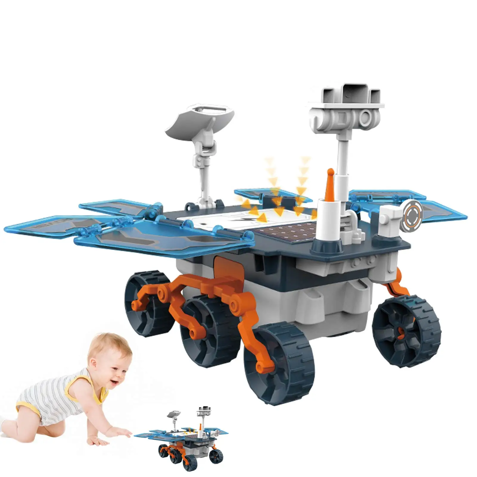 

Игрушки на солнечной батарее Mars Rover, Обучающие игрушки на солнечной батарее Mars Rover, обучающая научная игрушка, набор для строительства на сол...