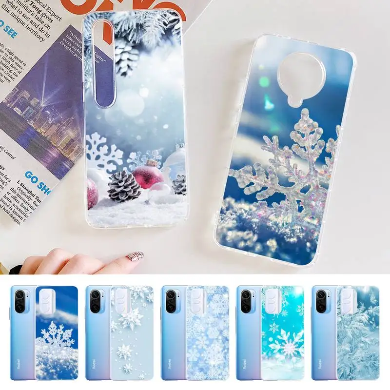 

Snowflake Phone Case for Samsung S21 A10 for Redmi Note 7 9 for Huawei P30Pro Honor 8X 10i cover