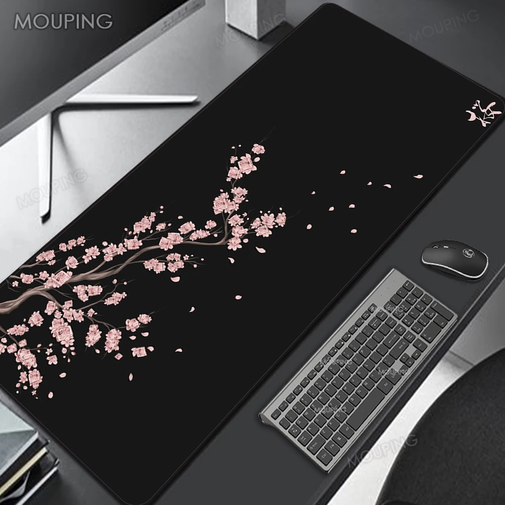 

DeskMat Office Accessories Aesthetic Mouse Carpet Sakura Mouse Pad Large Keyboard Mat Pink Mousepad Company Cherry Blossom Anime