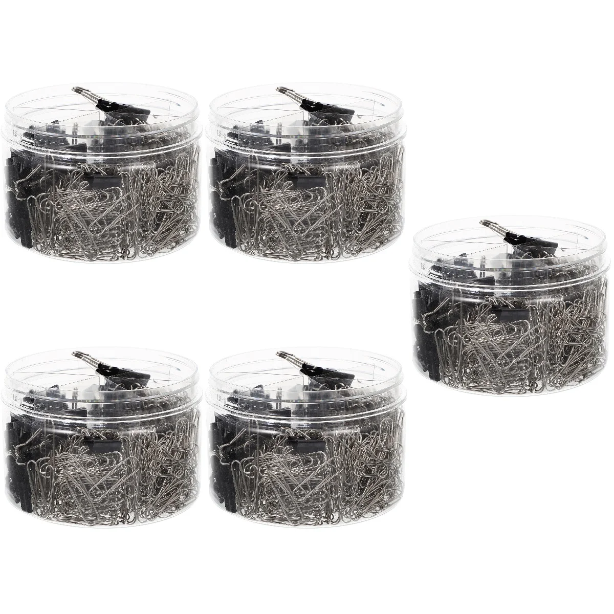 

5 Boxes of File Binder Clips Tail Clips Stationery Set for Office