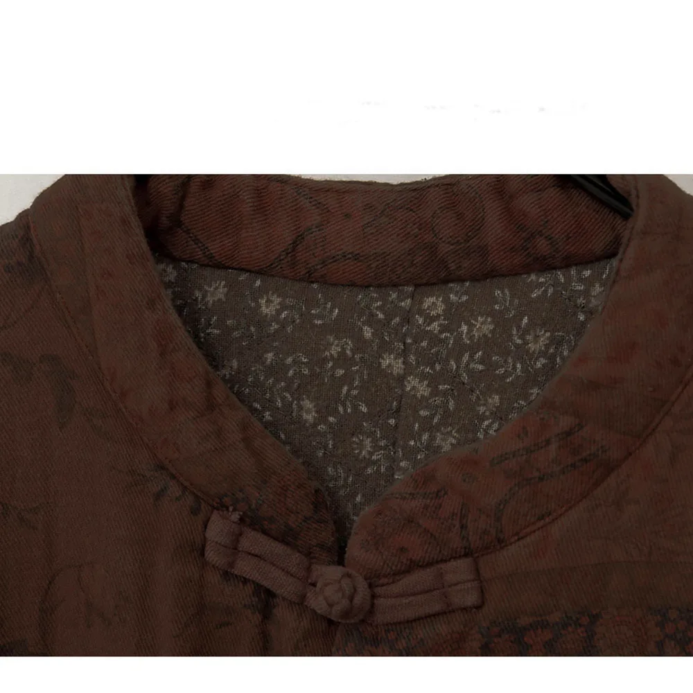 Оригинальный хлопковый кардиган с принтом в стиле ретро свободная куртка