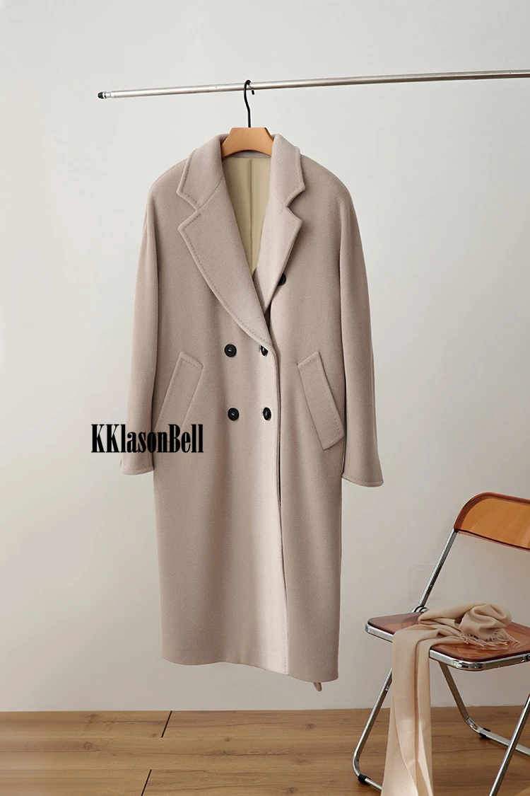 12 13 KKlasonBell высококачественное темпераментное двубортное с поясом длинное