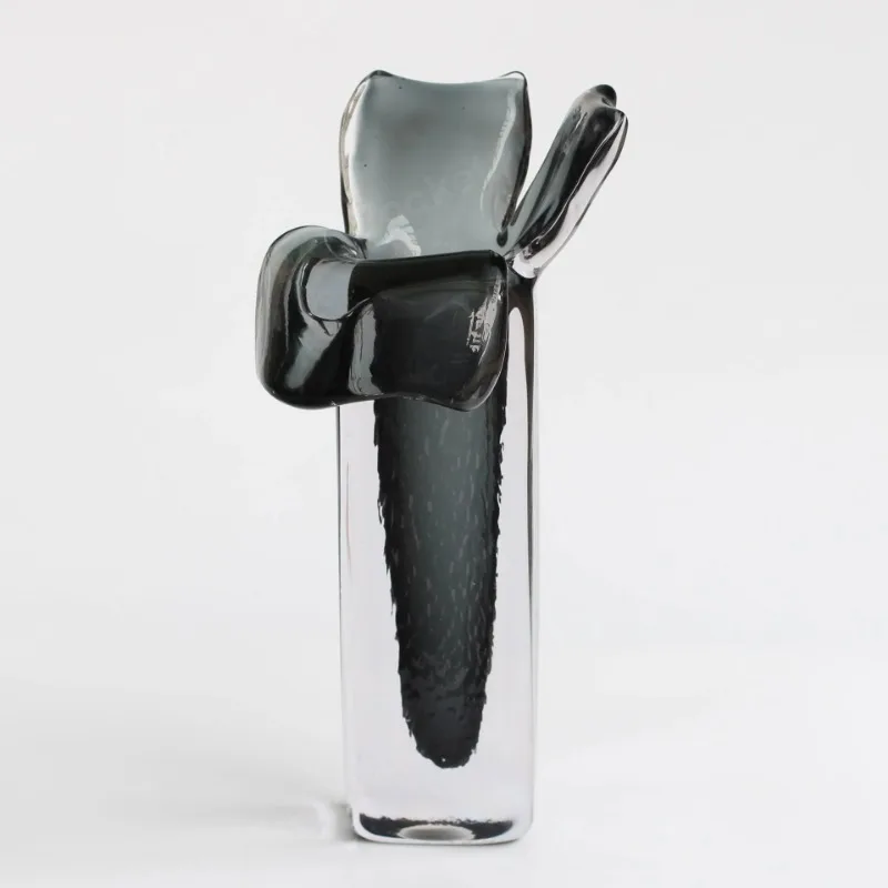 Современная легкая роскошная ветровая толстая ручная выдувная стеклянная ваза