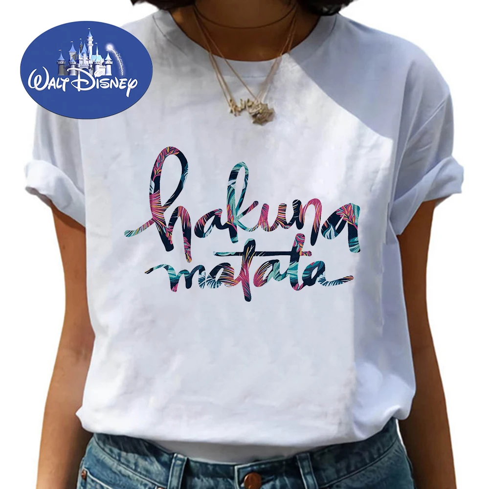 

Hakuna Matata Pull Disney Woman Clothes T Shirt Free Shipping Spain The Lion King T-Shirts Ladies Oversized Fashion Ropa Mujer