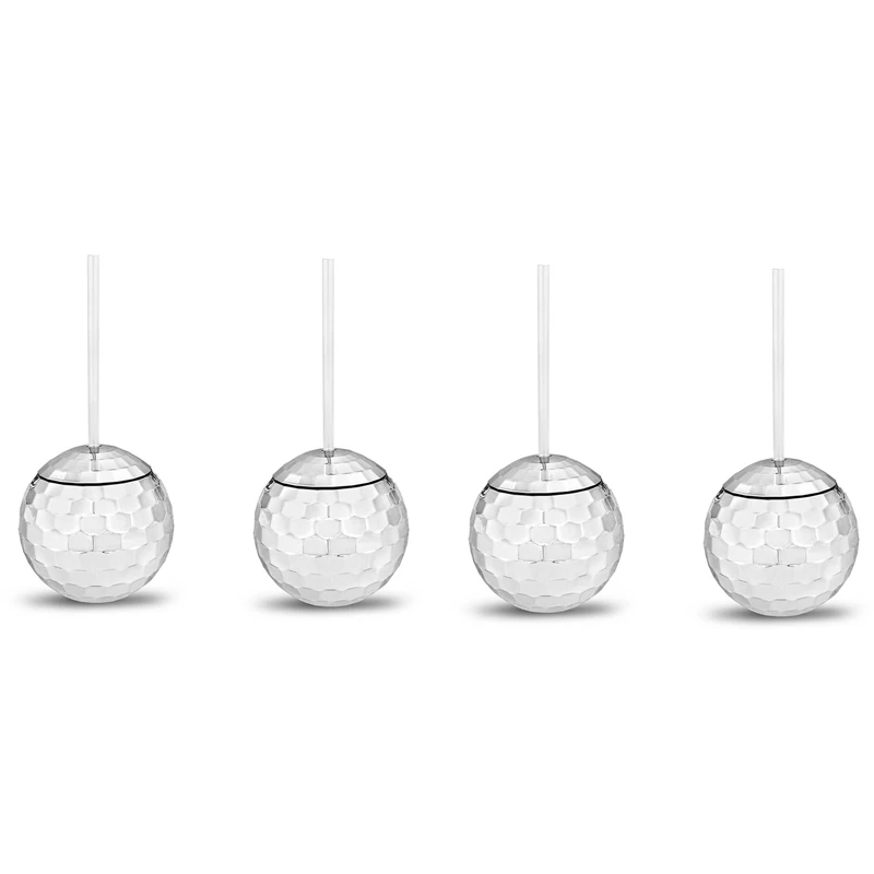 

Disco Flash Ball Cocktail Cup Nightclub Bar Party Flashlight Straw Wine Glass Drinking Syrup Tea Bottle 4 Piece