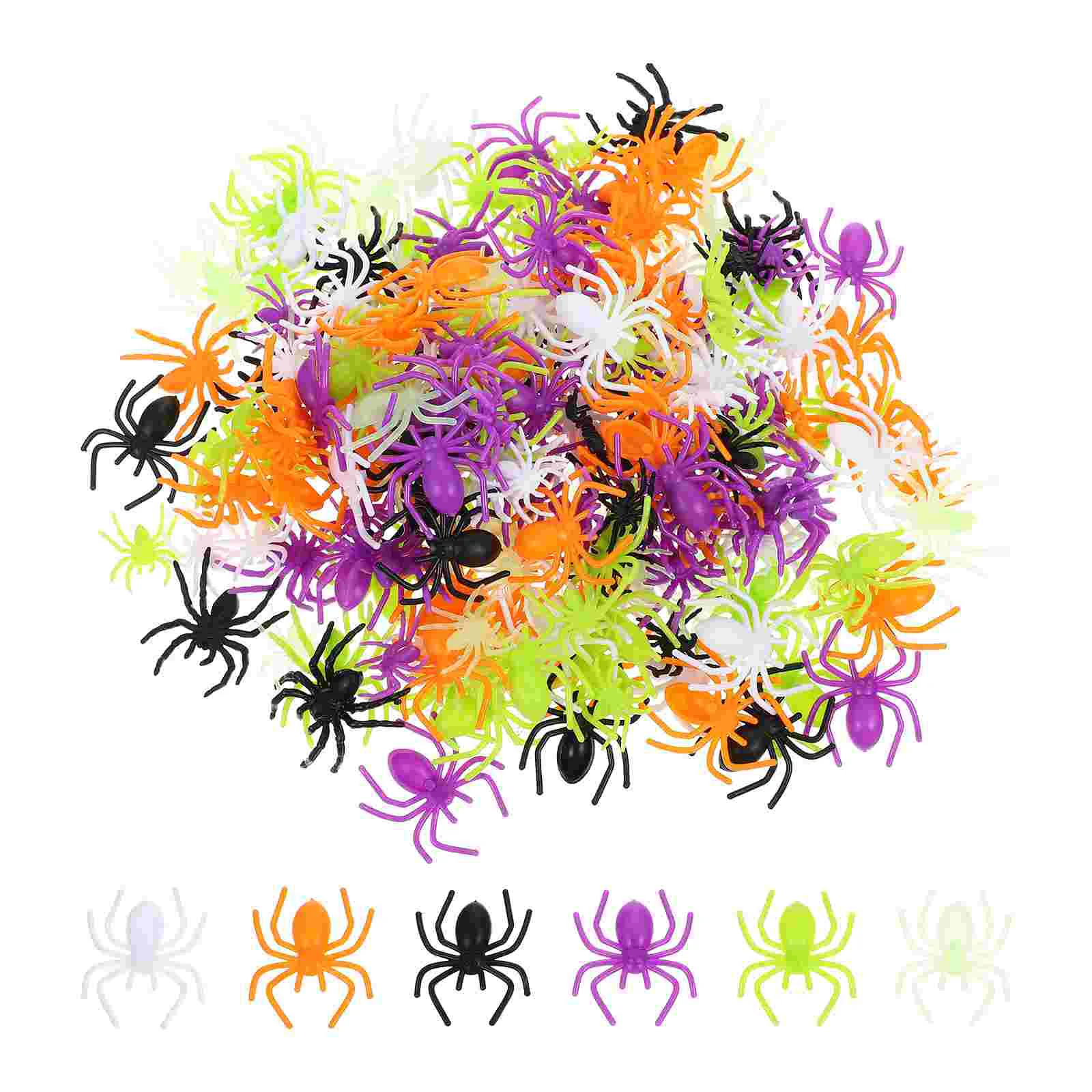 

200 Pcs Plastic Mini Spider Spiders Decoration Kids Outdoor Playset Toy Child Animal Figurines