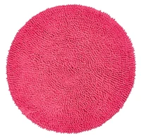 inyahome round bath mat non slip chenille shaggy bathroom rugs extra soft and absorbent perfect plush carpet for living room