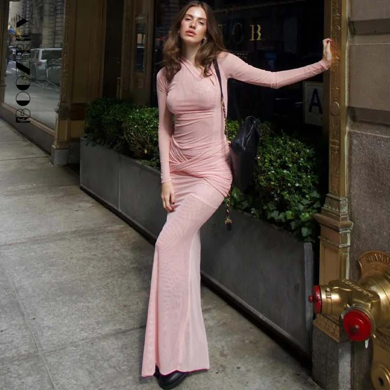 BoozRey 2024 Осень Новый однотонный складной сетчатый комбинированный комплект с