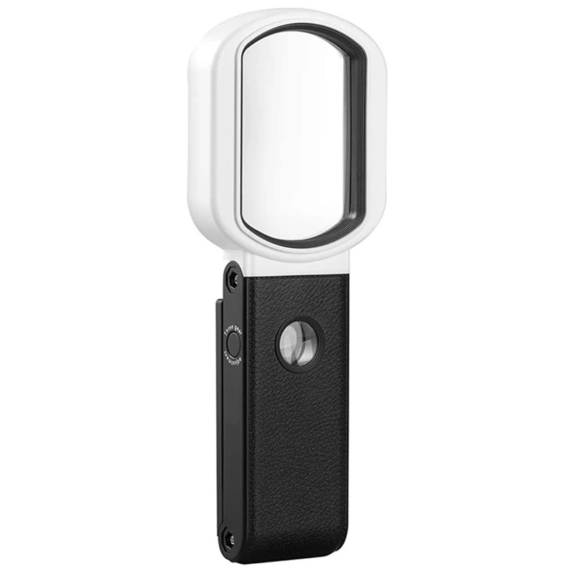 

Spot Goods Rectangular Reading Multifunctional Magnifying Glass With Scale Plate 10 Times 25 Times Double Mirror Small Desk Lamp