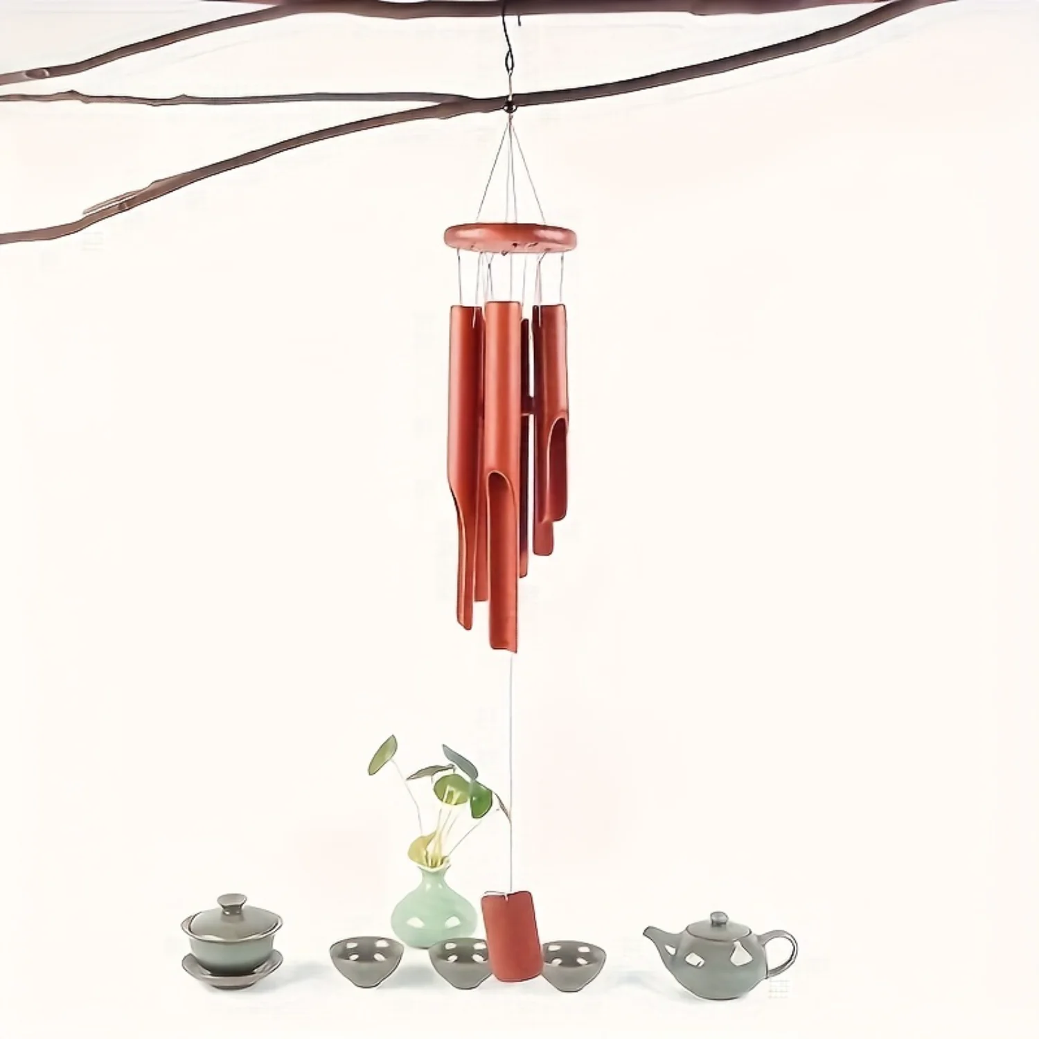 Бамбуковые колокольчики для улицы 6 трубок ручной работы расслабляющий