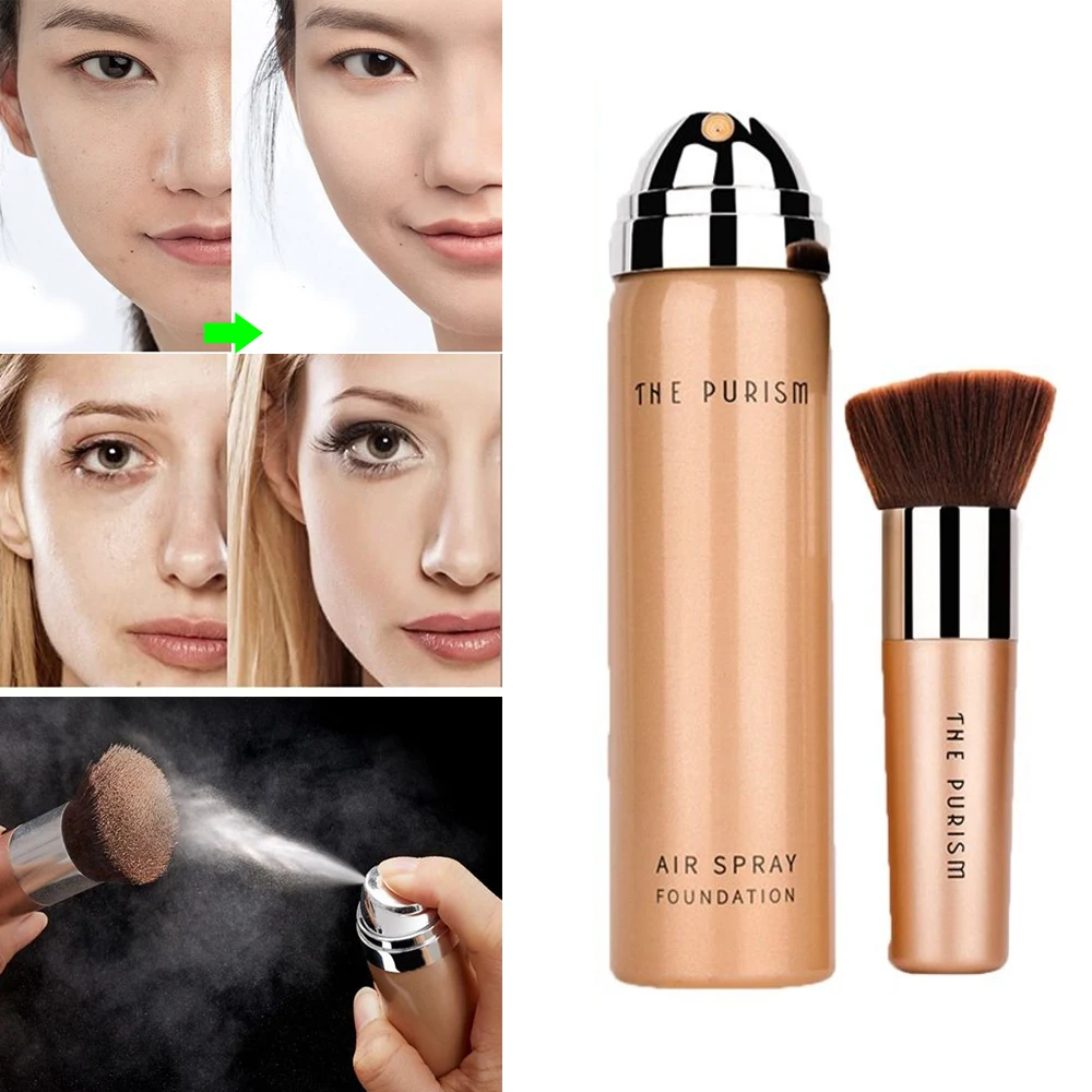 

1PC Silk AirBrush Makeup Foundation Spray Full Coverage Creamy Foundation Smooth Breathable Lasting Moisturizing Face Beauty