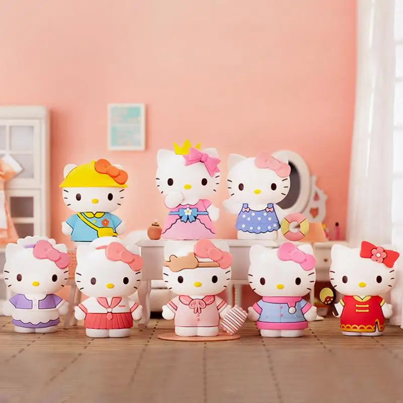 

Genuine Kawaii Sanrios Hello&kitty Happy Moment Commemorative Blind Box Cartoon Anime Cute Doll Collection Ornament Toys Forgril