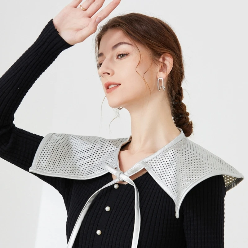 False Collar Sweater Collar Shoulder Wrap Detachable Collar Lace Up Neckline