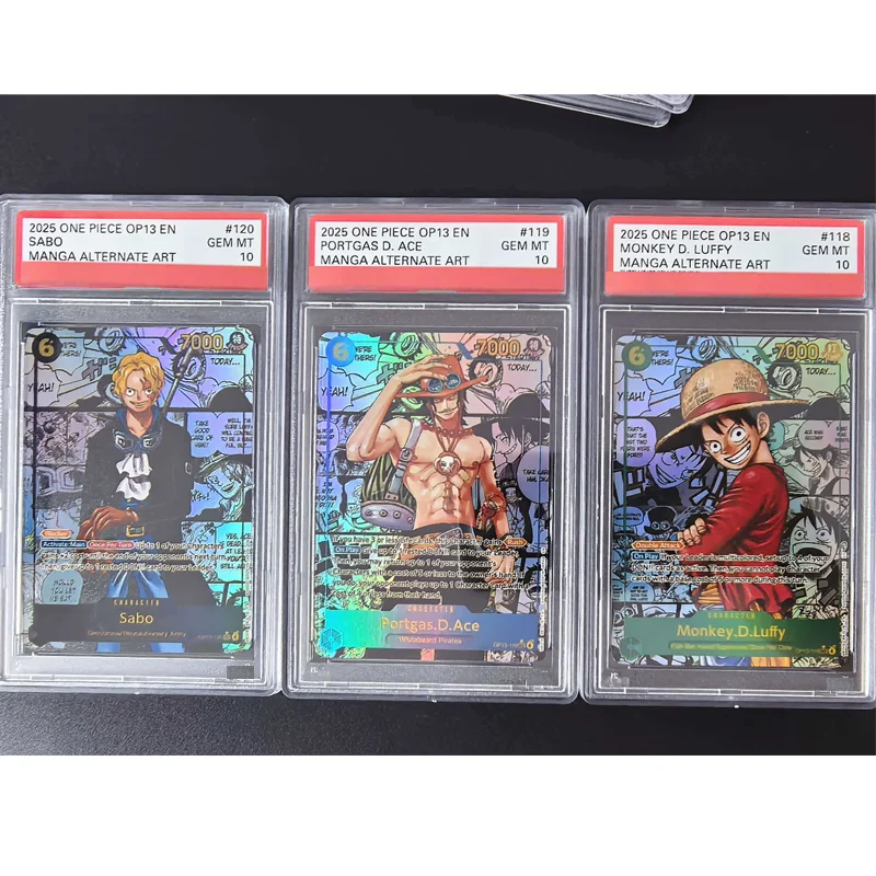 Фото Карточка для самостоятельного оценивания на английском языке 2025 One Piece Op13-Carrying On His Will # Карта аниме-коллекции 120 SABO RED MANGA ALTERNATE ART №3