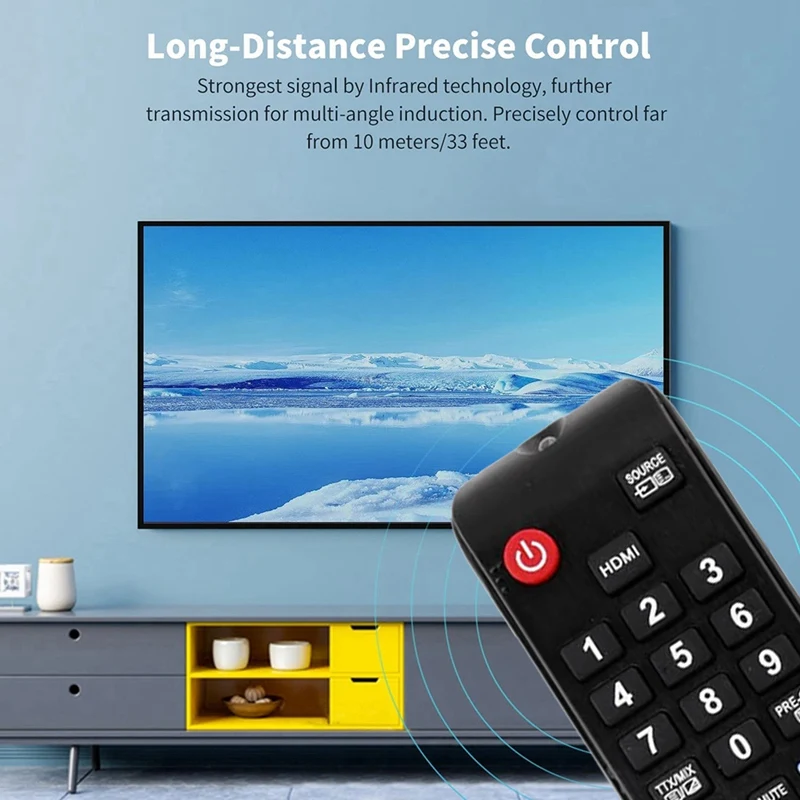 AA59-00581A Черный пульт дистанционного управления для Samsung LED LCD TV UN32EH4500 UN46ES6100F UN32EH5300