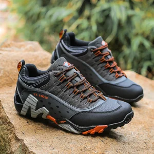 2022 Hot Outdoor Genuine Leather Trekking Shoes Couple Hiking