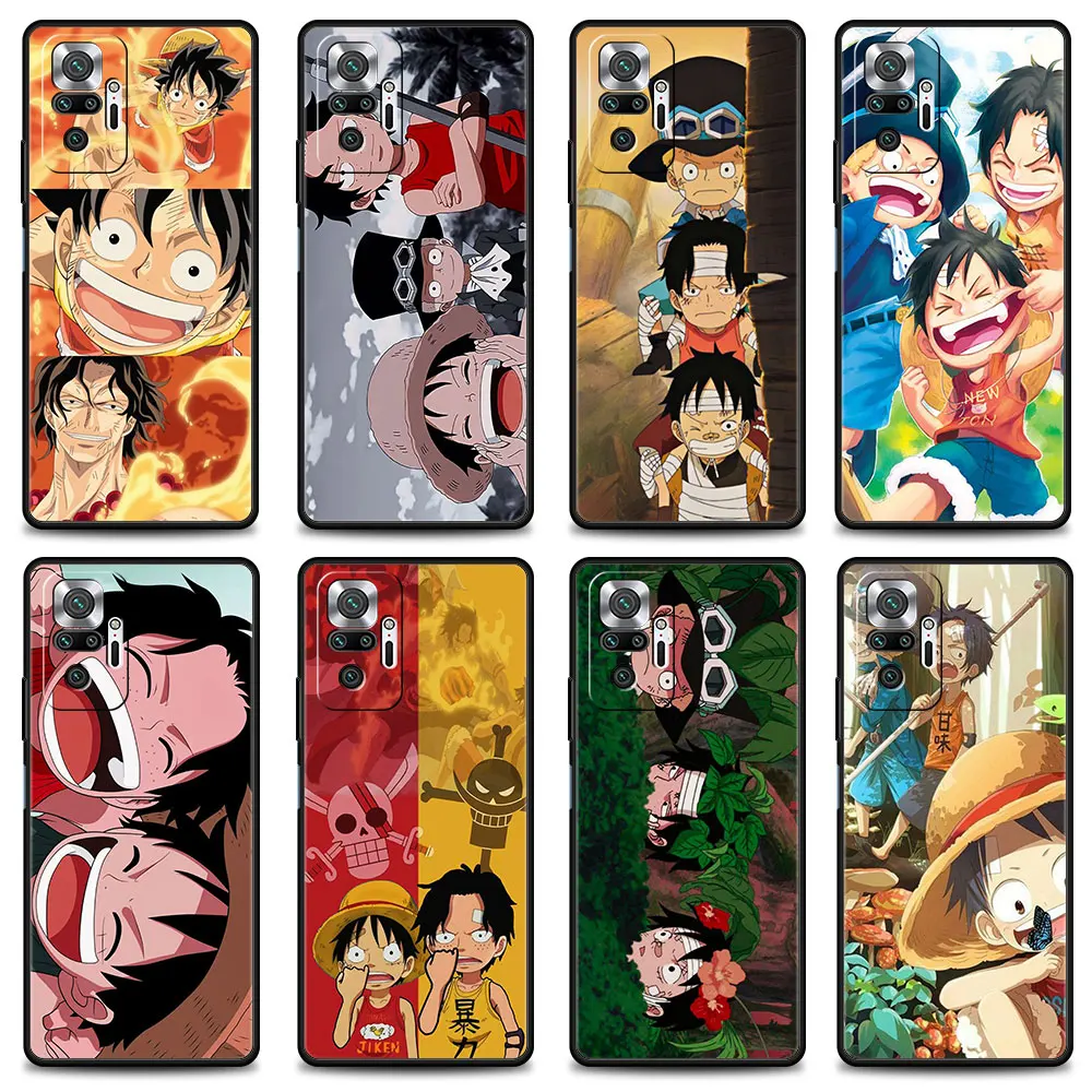 

Smartphone Case For Xiaomi Redmi Note 9s 9 9t 11t 8t 7 10 8 Pro Max redmi 9 9a 9c 8 k40 7A 10 Coque Luffy Ace Child One Piece