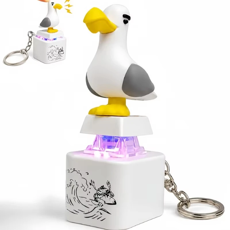 Фото Брелок Jardme Mine Bird: светящийся, со звуком, в виде чайки, креативный, для снятия стресса, оптом №2