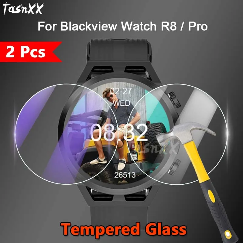 2 шт. для Blackview SmartWatch R8 R7 Pro X5 2.5D Ультра прозрачная/антифиолетовая зеркальная защитная пленка из закаленного стекла 9H для экрана