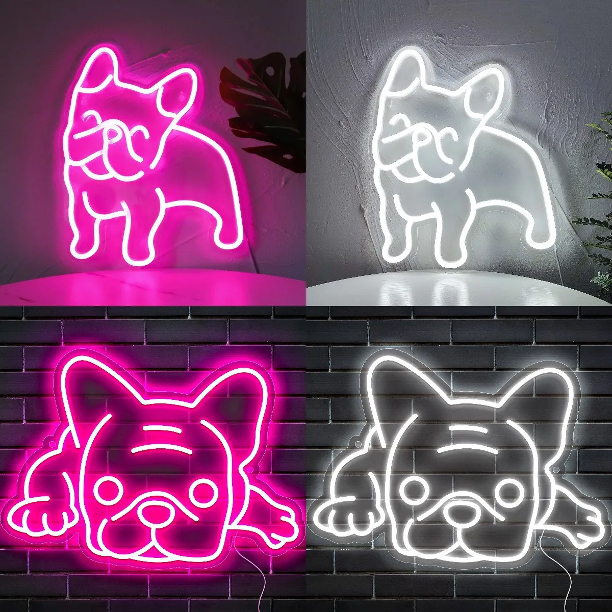

Bulldog Neon Sign for Wall Decor Light USB Operated Gifts Pet Shop Business Sign Bedroom Wall Party Bull Dogs Gifts