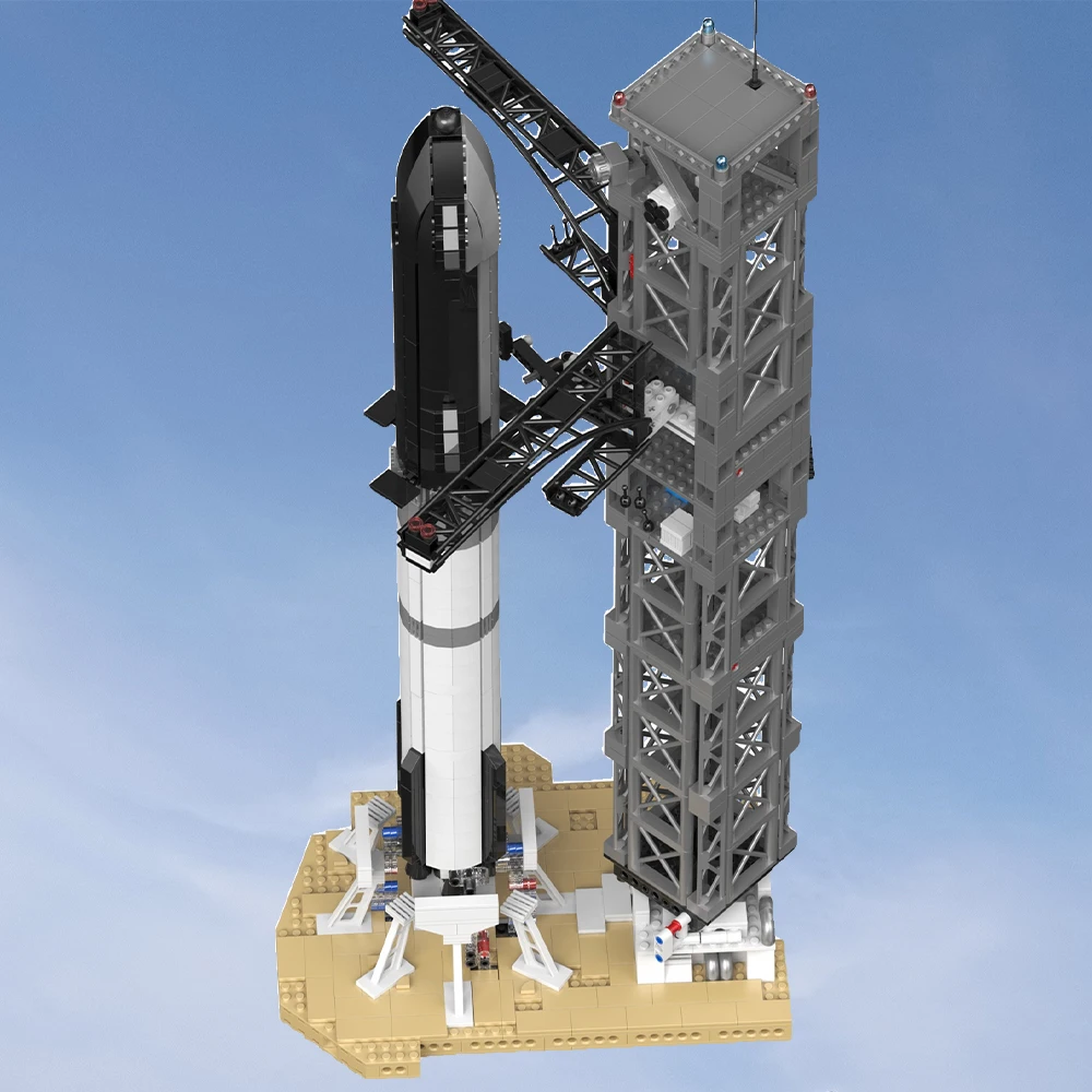 2024 Space X Musk's Starship Ракета City Космическая станция Челнок Запуск Модель